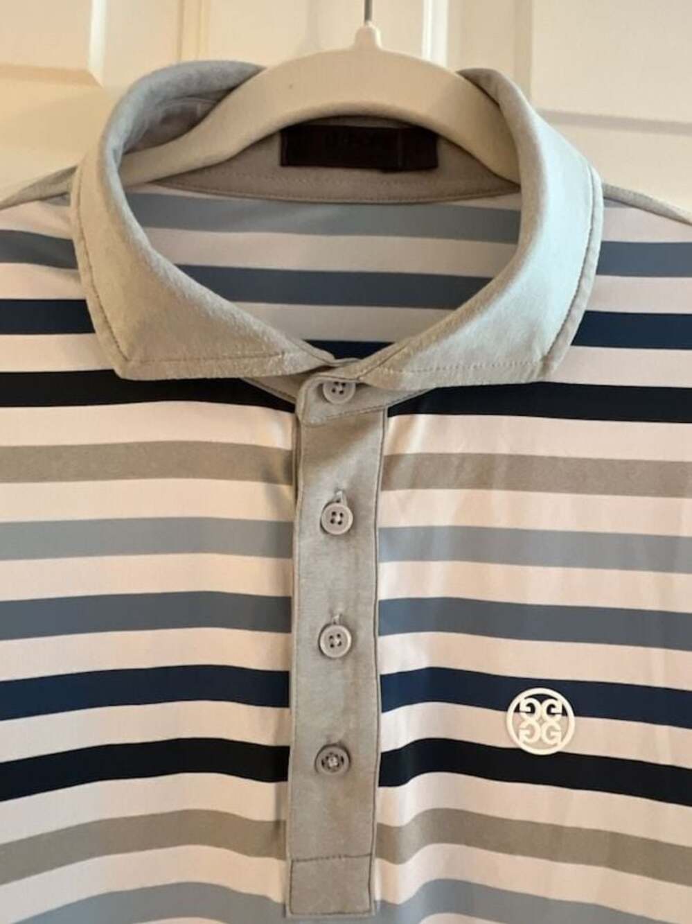 G/FORE Men's Performance Stripe Polo Shirt Mens Large G4MF23K001B